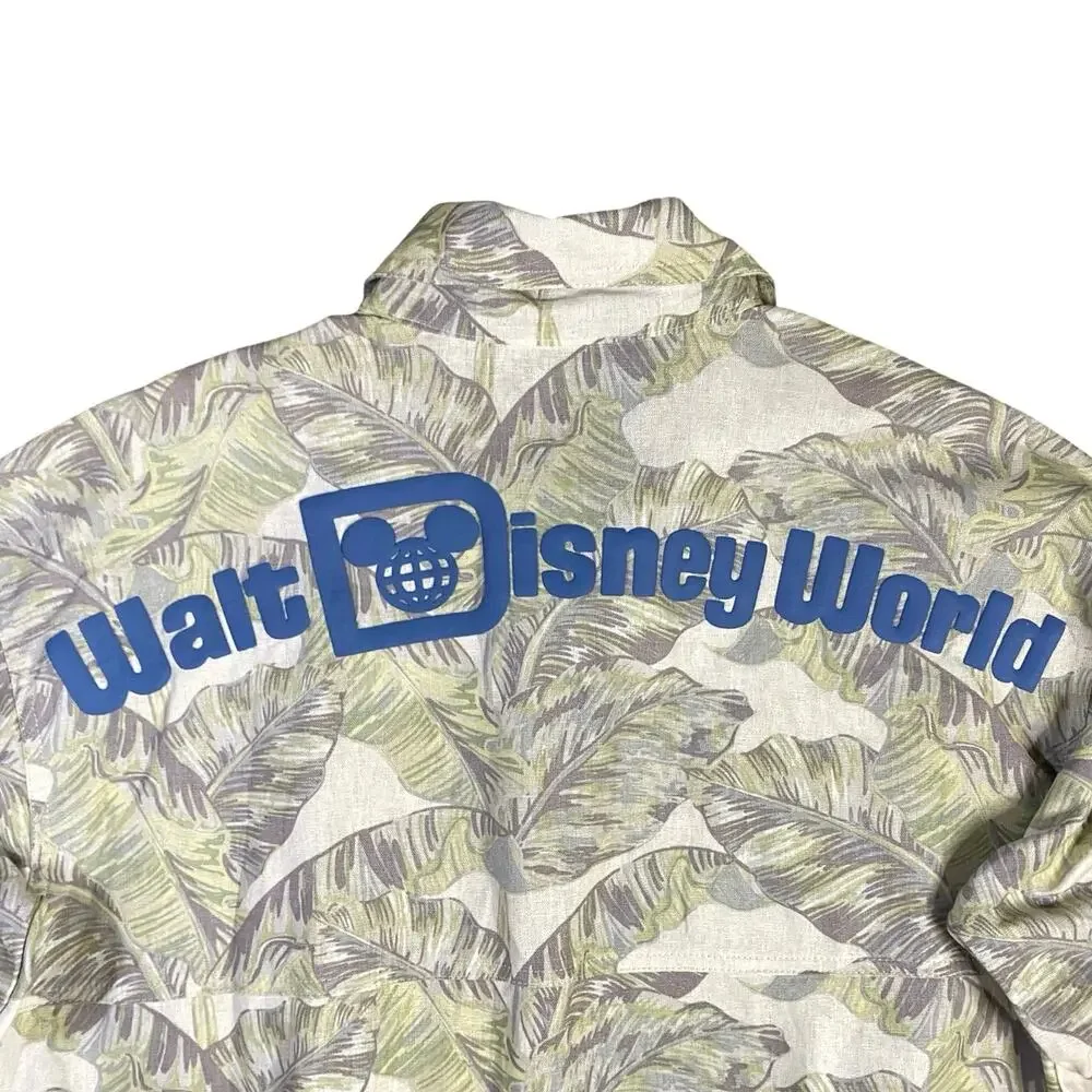 Disney x Spirit Jersey Tropical Palm Linen Jacket - M